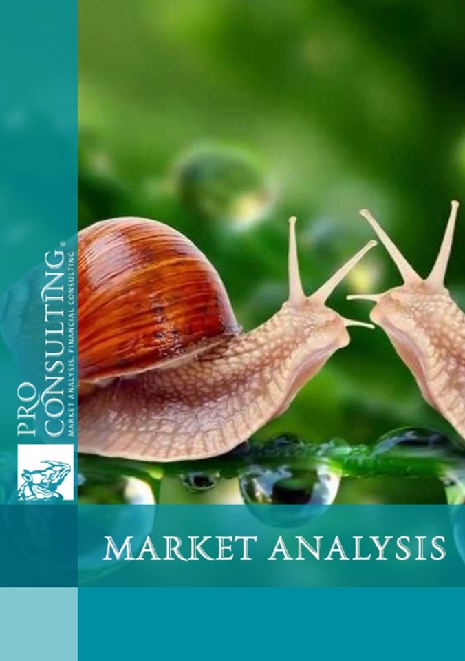 Market research report on snails and processed products in Ukraine. 2019